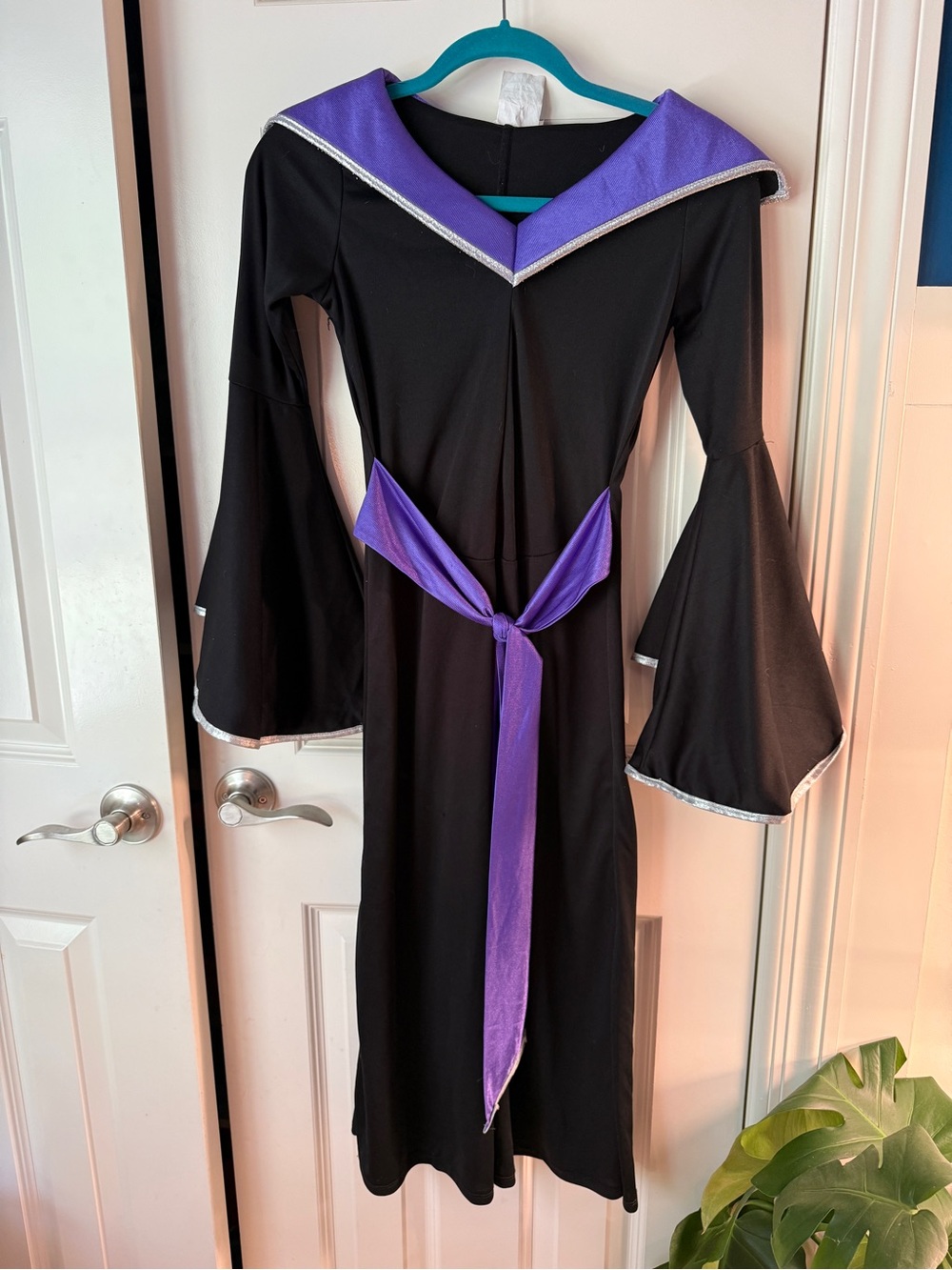 Evil Queen Black and Purple Sailor-Collar Kids Halloween Costume Dress